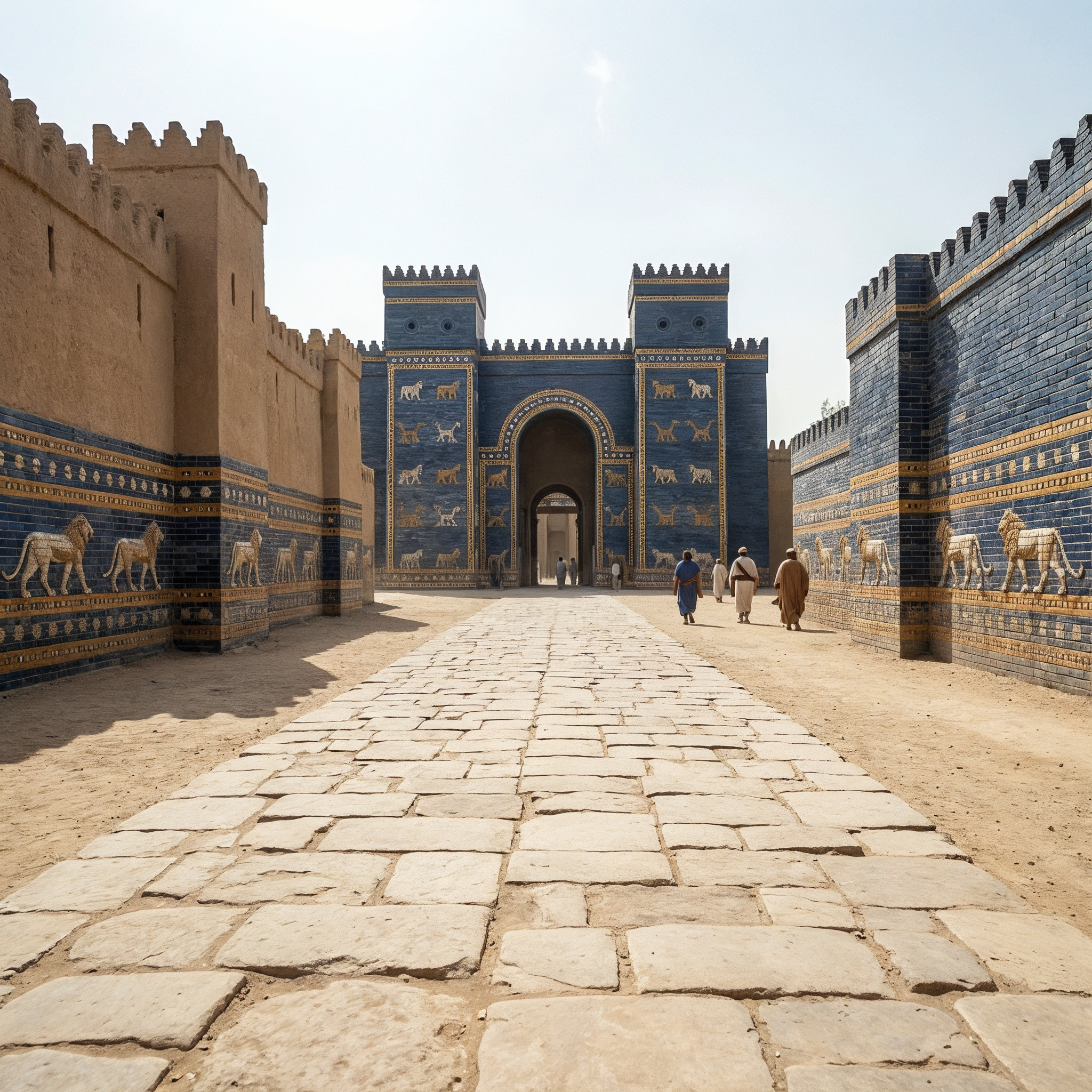 Image of Ishtar Gate and the Processional Way in ancient Babylon